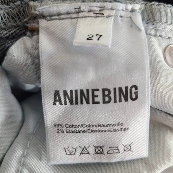 Anine Bing Lowrise Blue Skinny Leg Jeans 27 New With Tag size fit like 24-26 - Picture 6 of 7